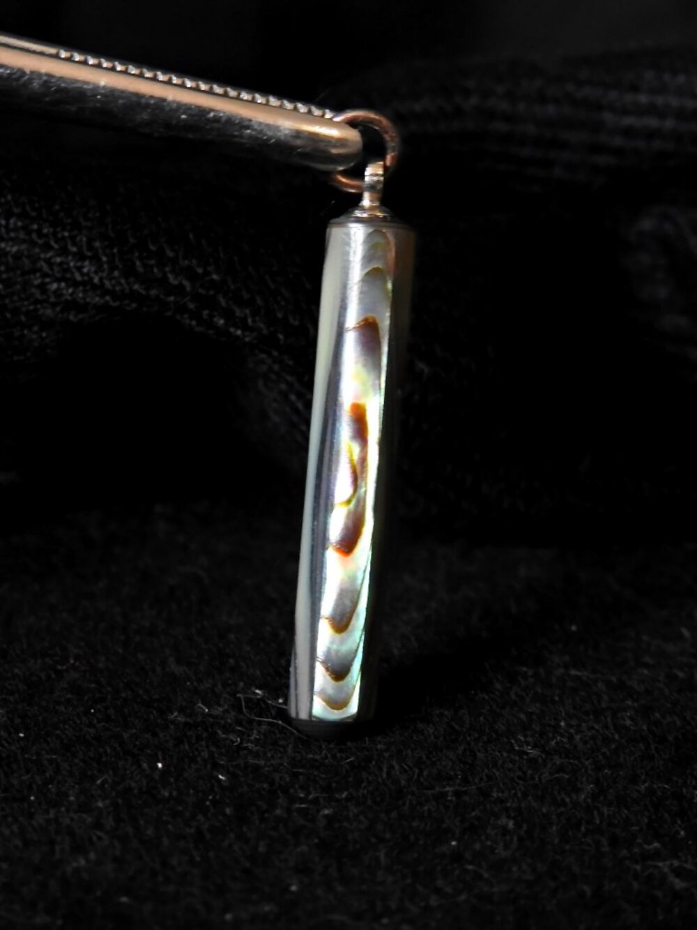 Dainty Colorful Abalone Gemstone Pendant - Picture 5 of 6